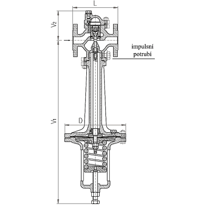 Regulátor tlaku pro páru R 22 117 616